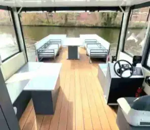 Floss Partyboot mieten Berlin Köpenick 15 PS ohne Führerschein mit WC 18 Pers Bild 3